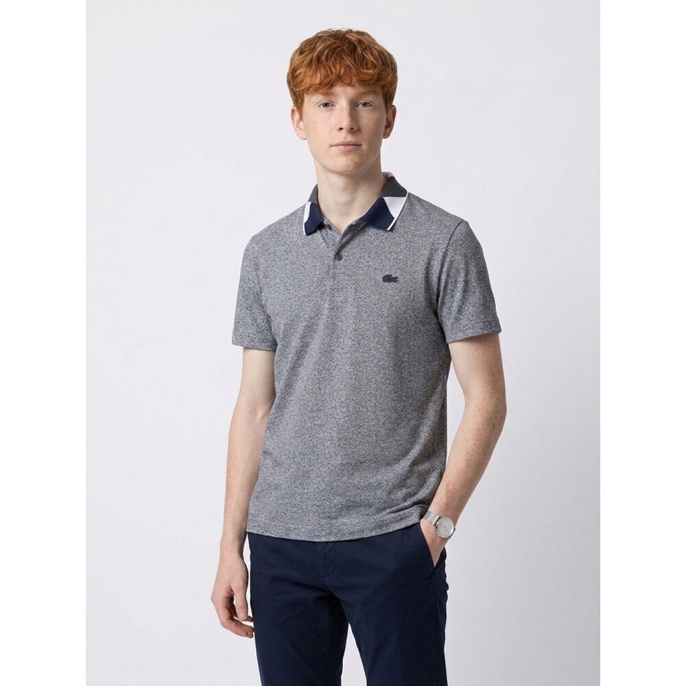 Lacoste Gray Men’s Size XL Polo Collar Short Sleeves Regular Fit Cotton